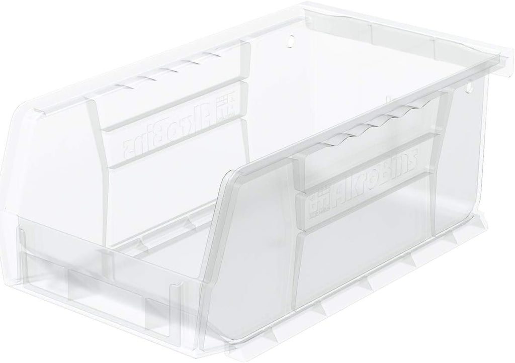 Plastic Storage Bin Hanging Stacking Containers, Black, 24-Pack M235
