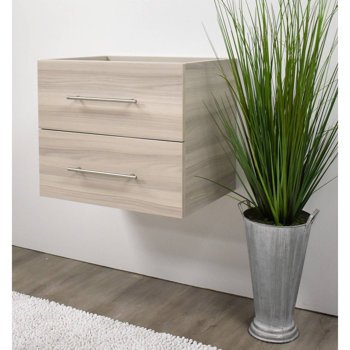 Ash Grey Wall-Mounted Floating Bathroom Vanity Cabinet T2483