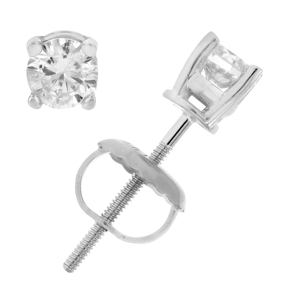 1/3 CTTW Diamond Stud Earrings in 14K White Gold S3583