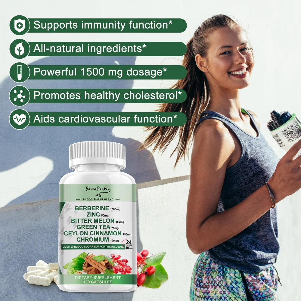 Berberine Supplement 1500mg 240 Capsules Veggie Capsules E33388