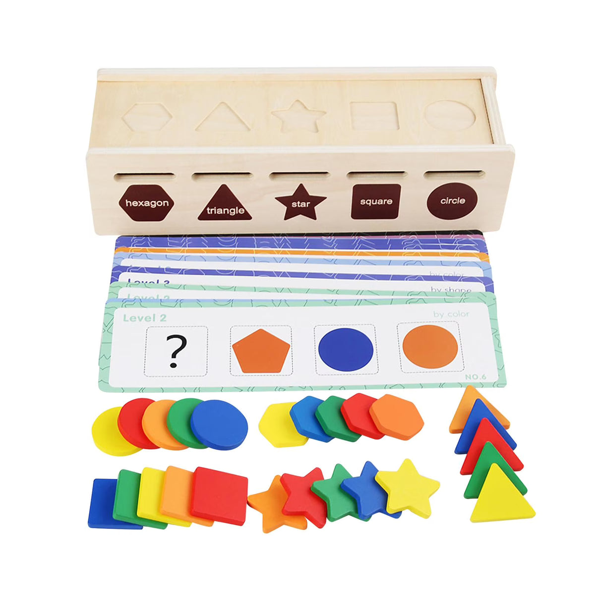 Montessori Geometric Matching Blocks Activity Toy G8693