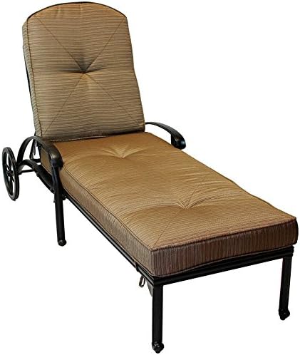 Desert Bronze Cast Aluminum Reclining Patio Chaise Lounge Y62624