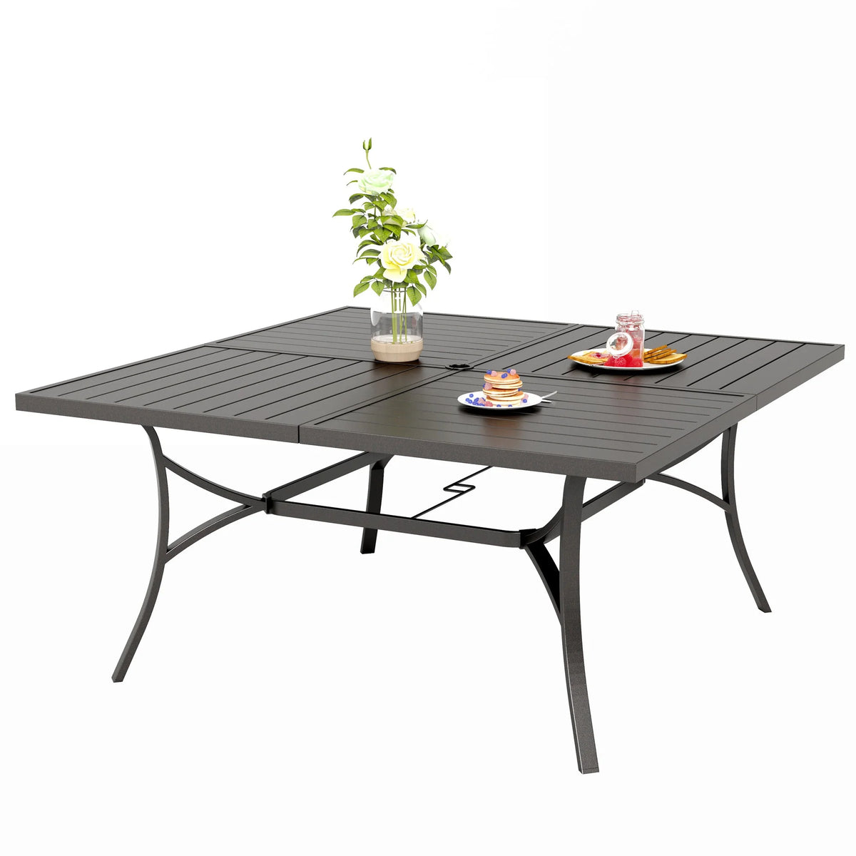 Metal 60" x 60" Square Outdoor Dining Table K98656