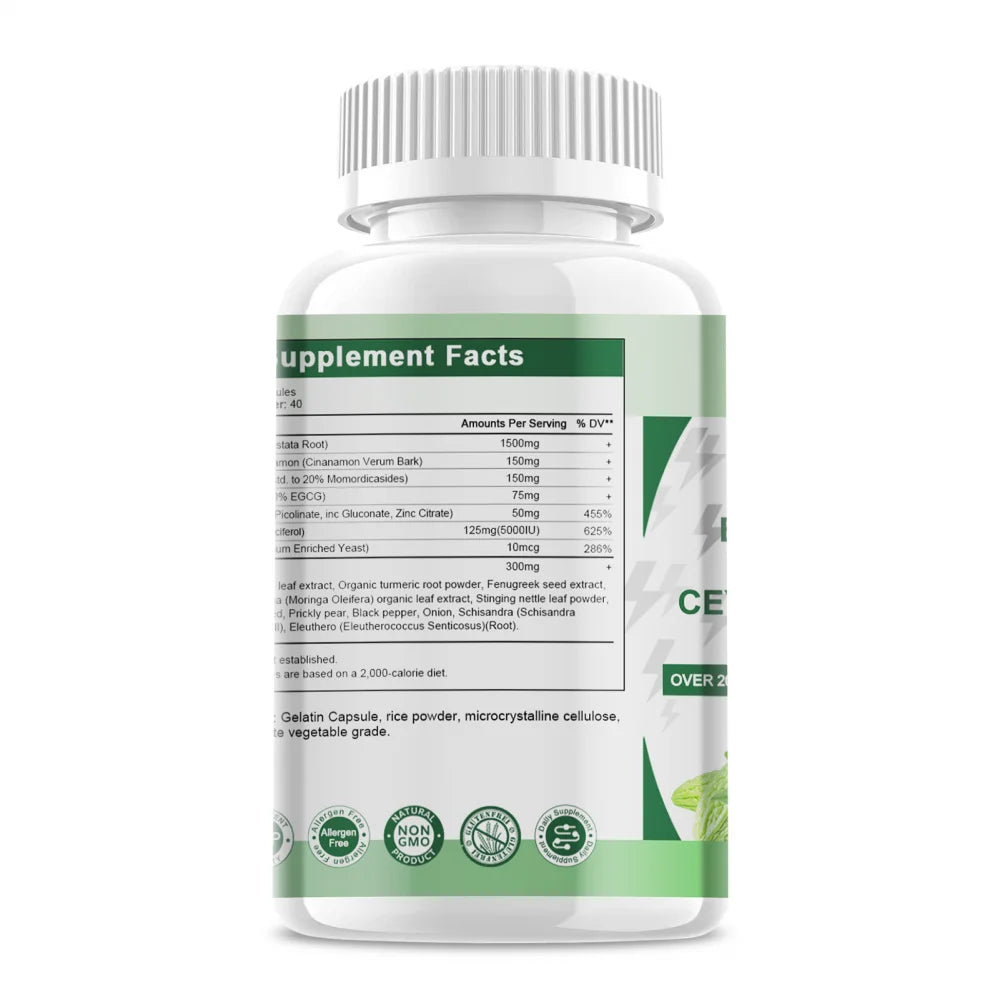 Berberine Supplement 1500mg 240 Capsules Veggie Capsules E33388