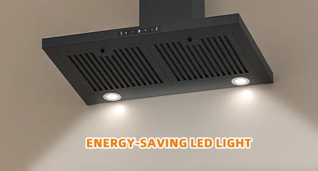 Stainless Steel Wall Mount Range Hood 30 Inch 600 CFM 3 Speed Ducted Ductless Convertible P936