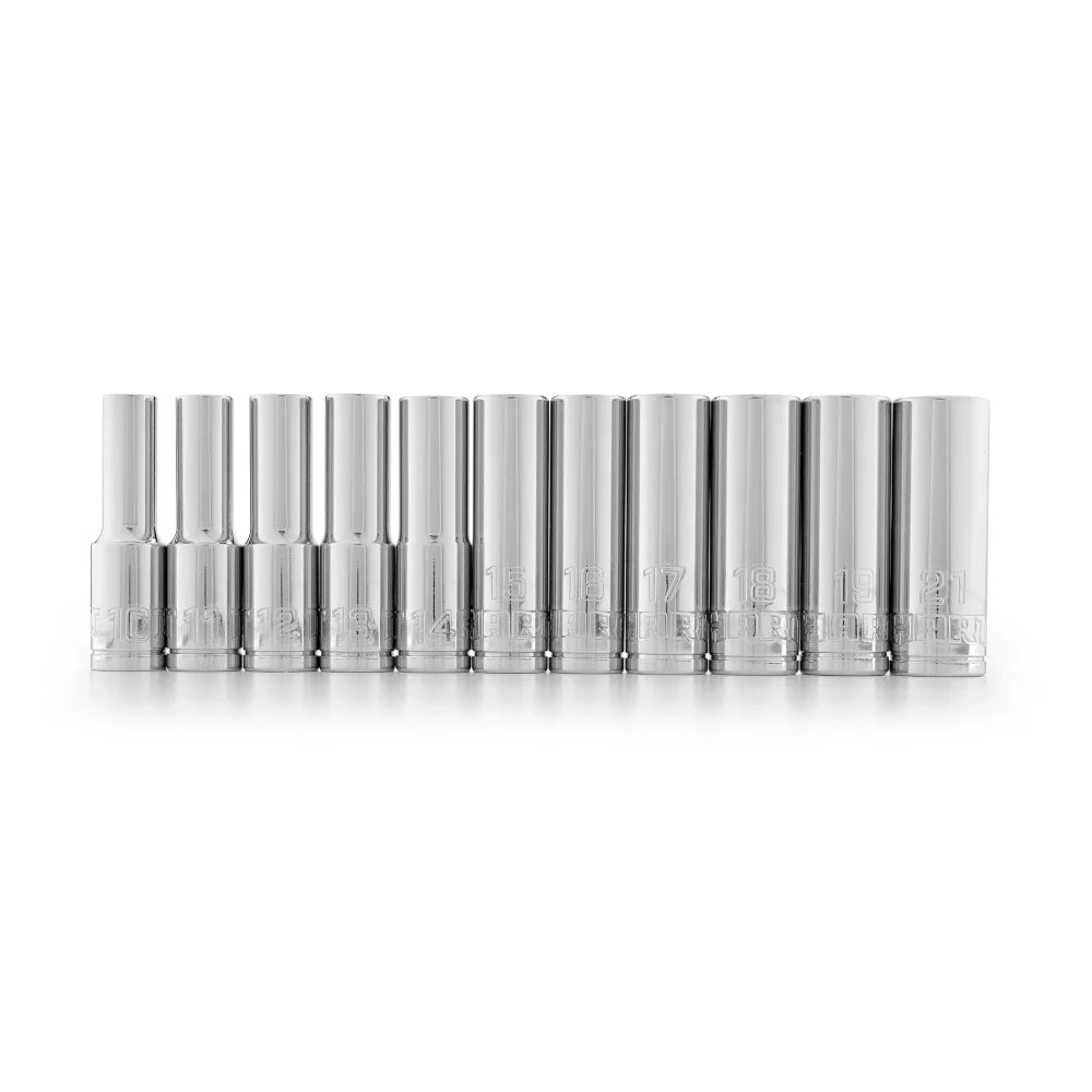 11-Piece 1/2-inch Drive Metric Deep Socket Set with Storage Case S90608