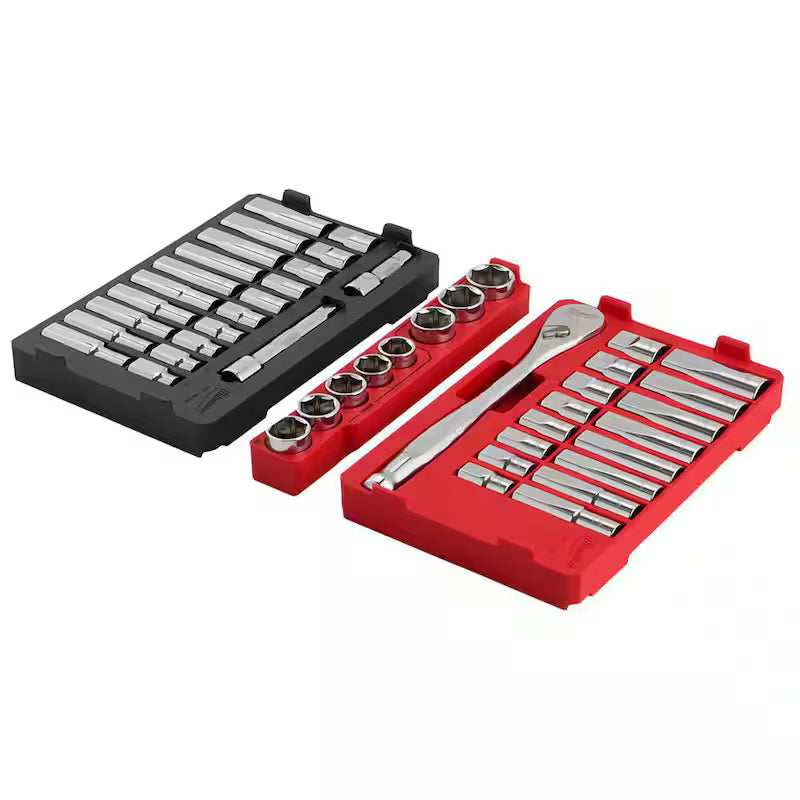1/2 in. Drive SAE/Metric Ratchet and Socket Mechanics Tool Set (47-Piece) F43352
