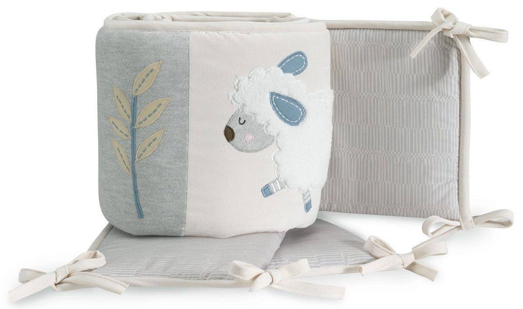 4-Piece Crib Bedding Set, Blue/Grey O87696