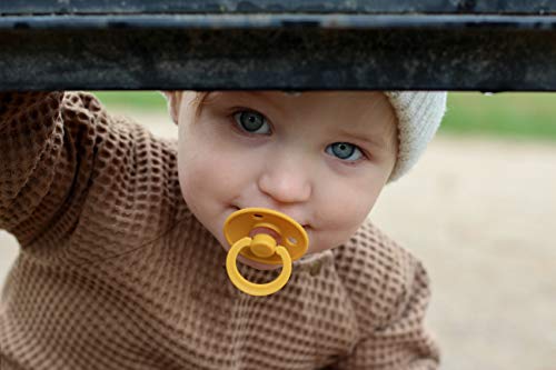 Set of 2 BPA-Free Natural Rubber Baby Pacifiers V690