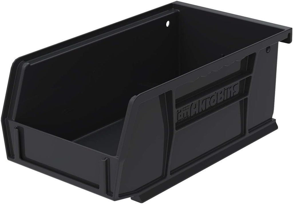 Plastic Storage Bin Hanging Stacking Containers, Black, 24-Pack M235