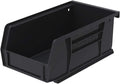 Plastic Storage Bin Hanging Stacking Containers, Black, 24-Pack M235