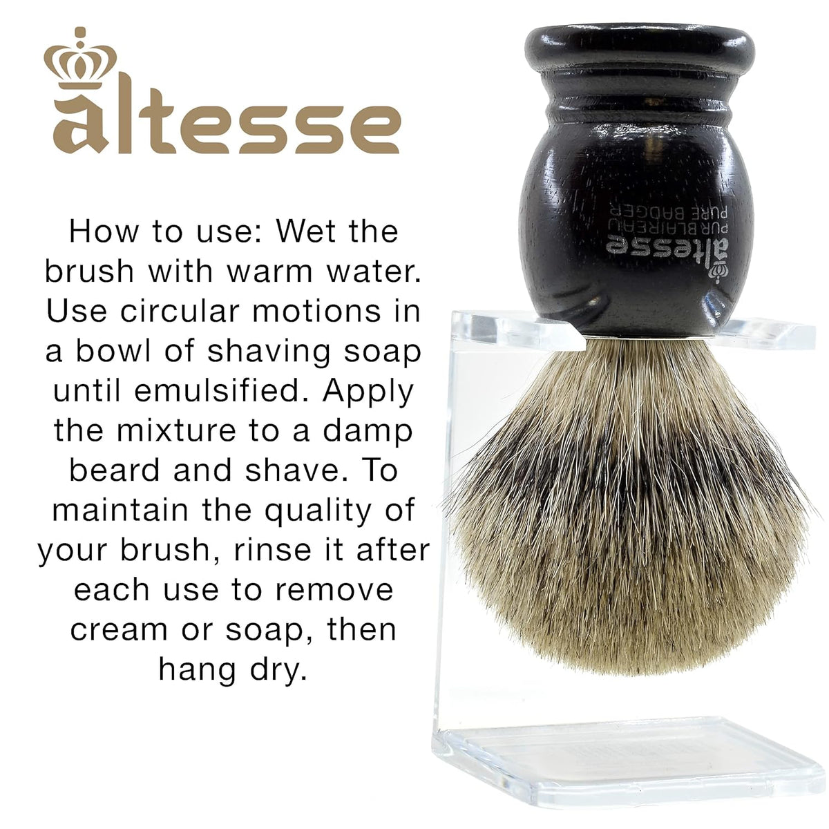 European Grey Badger Shaving Brush K755372