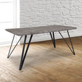 Rectangular Dining Table Faux Concrete Finish N6482