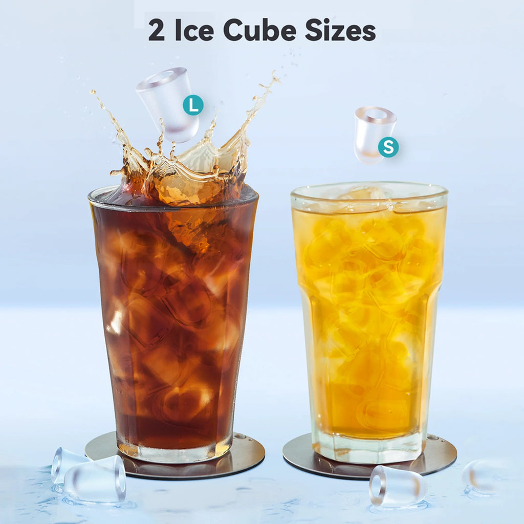 Portable Self-Clean Countertop Ice Maker with Scoop and Basket F58684