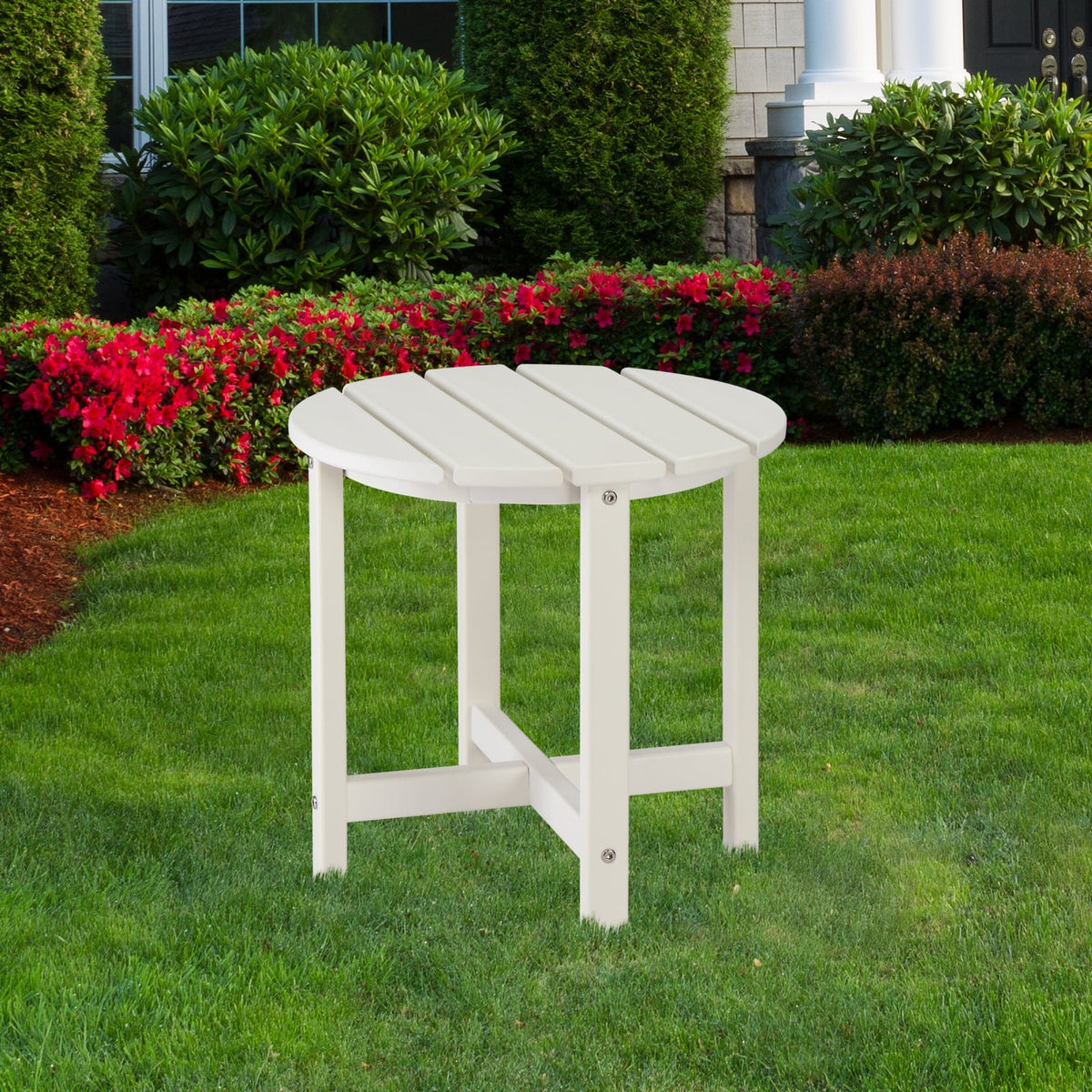 Black HDPE Weather Resistant Square Side Table U3533