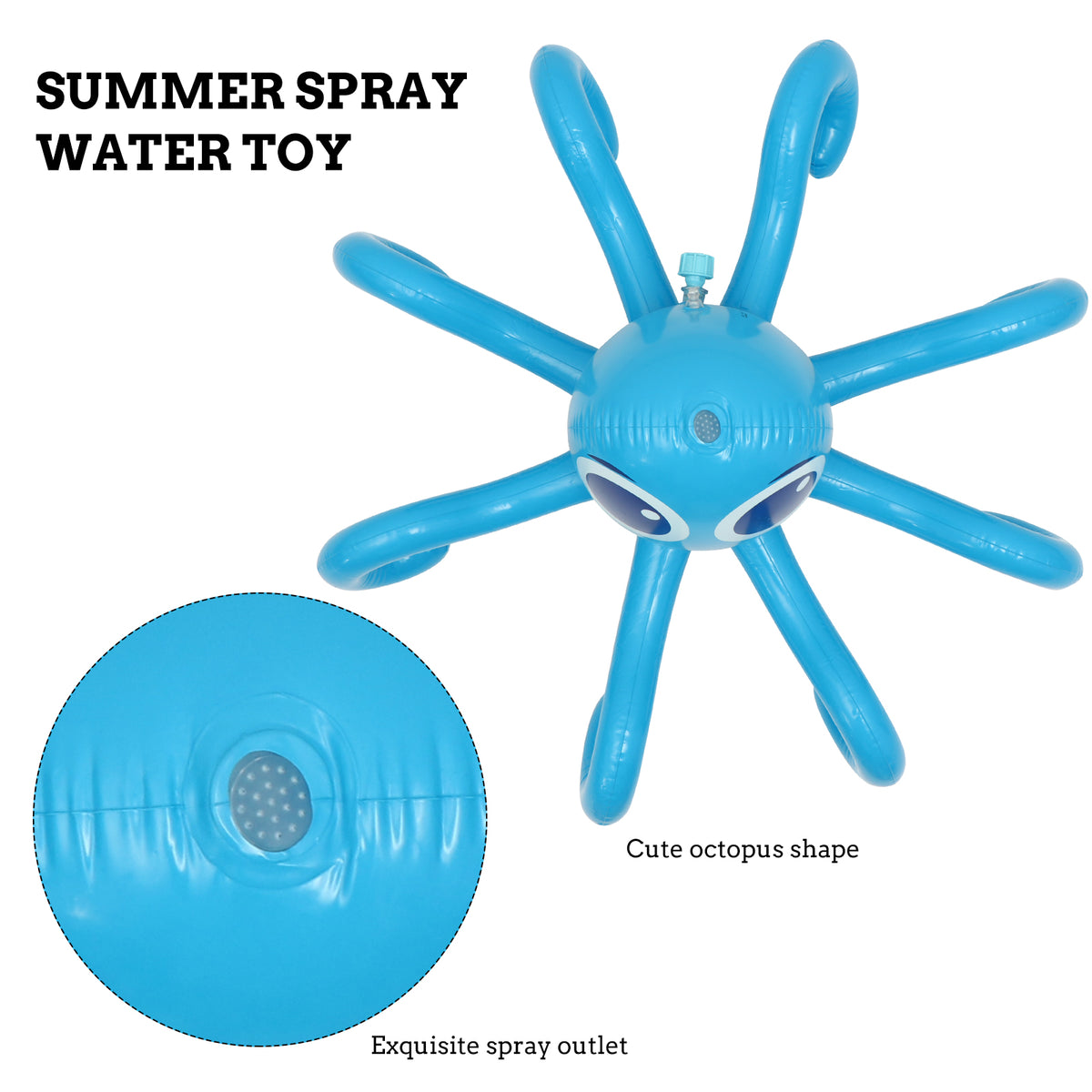 Inflatable Octopus Toy Water Park Sprinkler Plaything Children’s Toys Animal Summer O5630