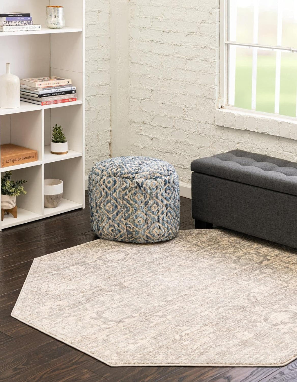 Octagon Gray Medium Rug Y822735