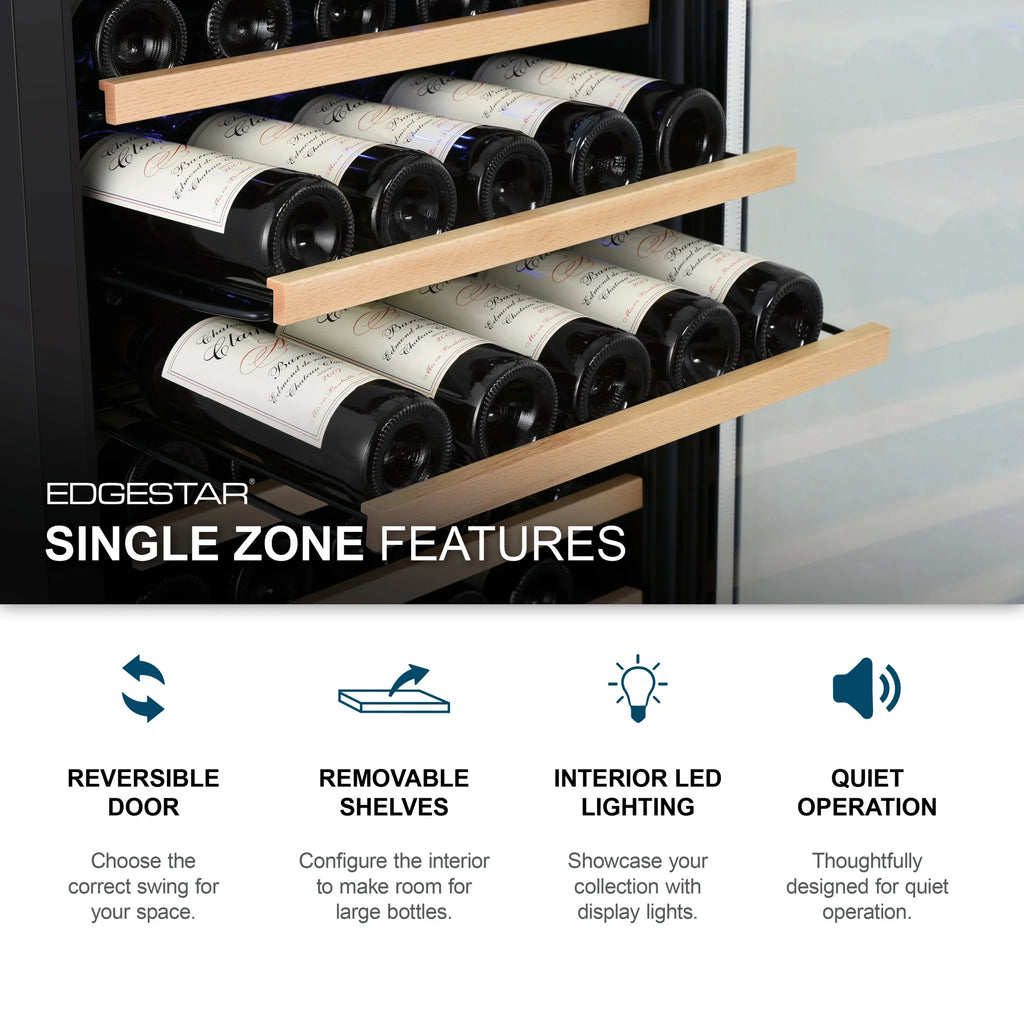 44 Bottle Capacity Free Standing Wine Cooler Stainless Steel M263544