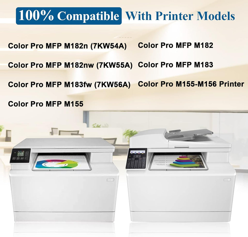 5 Pack Compatible Toner Cartridge for HP Color Pro MFP M183fw Printer X9903