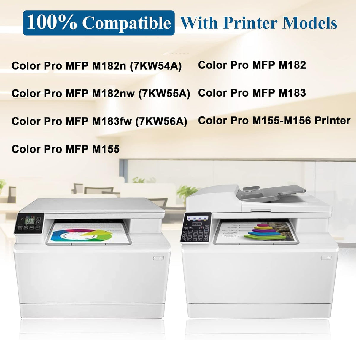 5 Pack Compatible Toner Cartridge for HP Color Pro MFP M183fw Printer X9903