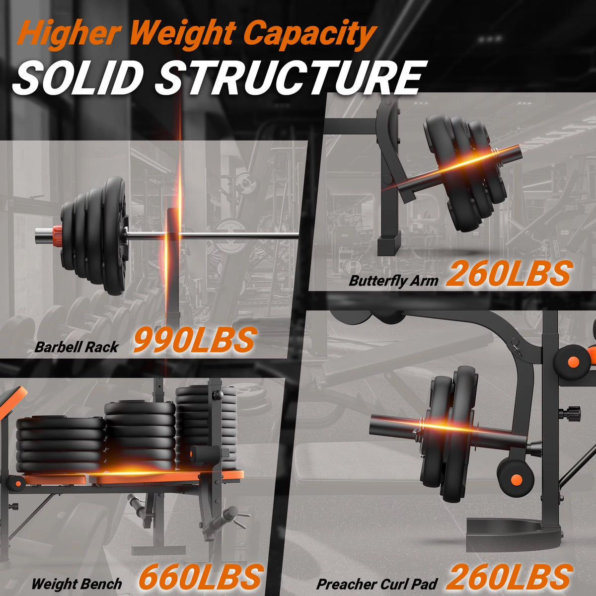Adjustable Foldable Weight Bench 800 Lbs K227706
