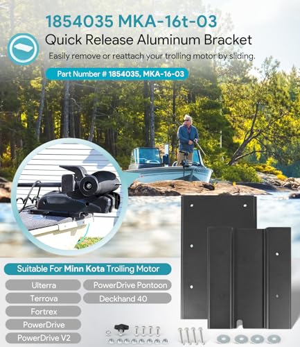 Black Aluminum Trolling Motor Quick Release Bracket W715823