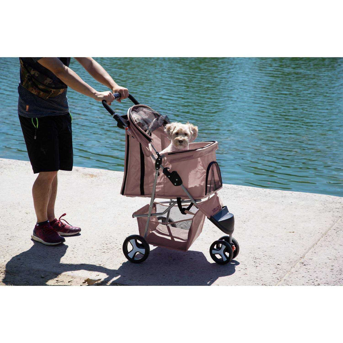 3 Wheel Foldable Pet Stroller Y517464