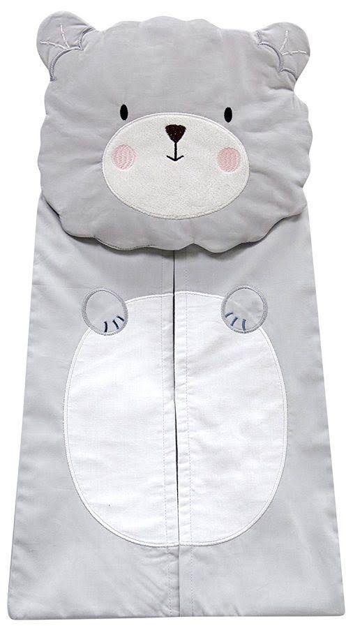 4-Piece Crib Bedding Set, Blue/Grey O87696