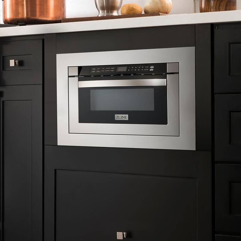 1000-Watt Built-In Microwave Drawer in Stainless Steel with Trim Kit I85918