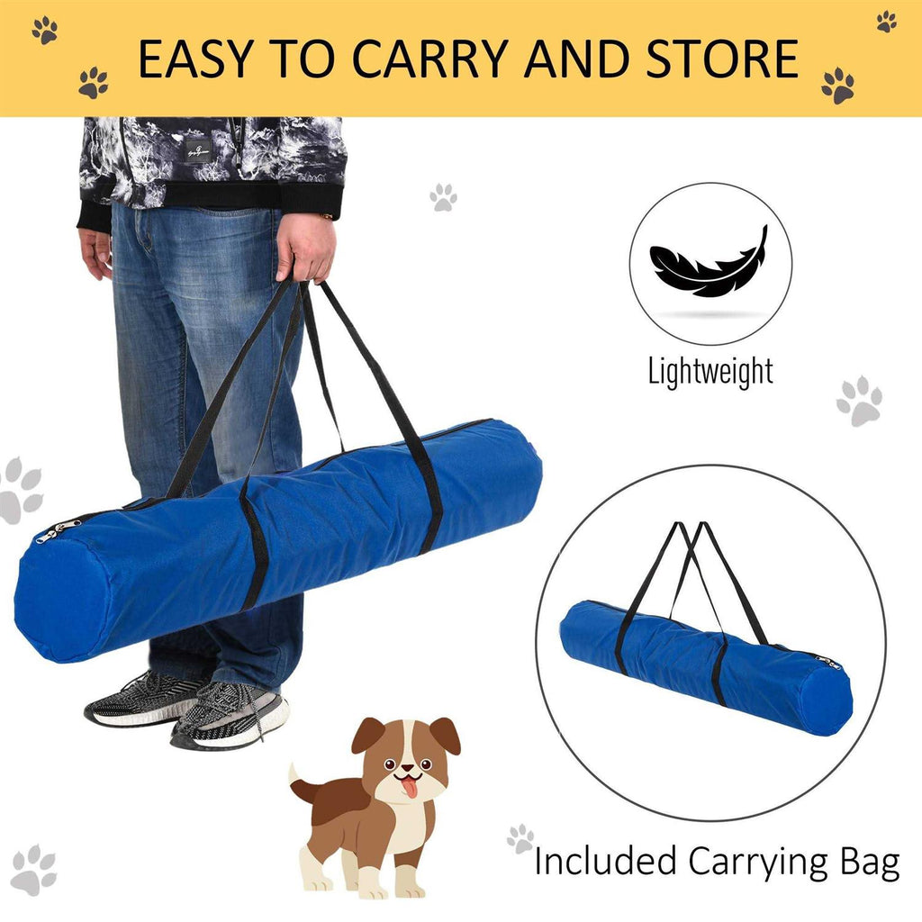 4 Piece Dog Agility Equipment with Adjustable Height Jump Bars H2853