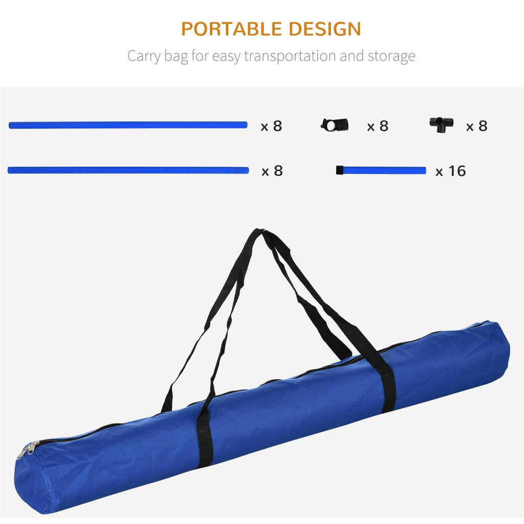 4 Piece Dog Agility Equipment with Adjustable Height Jump Bars H2853