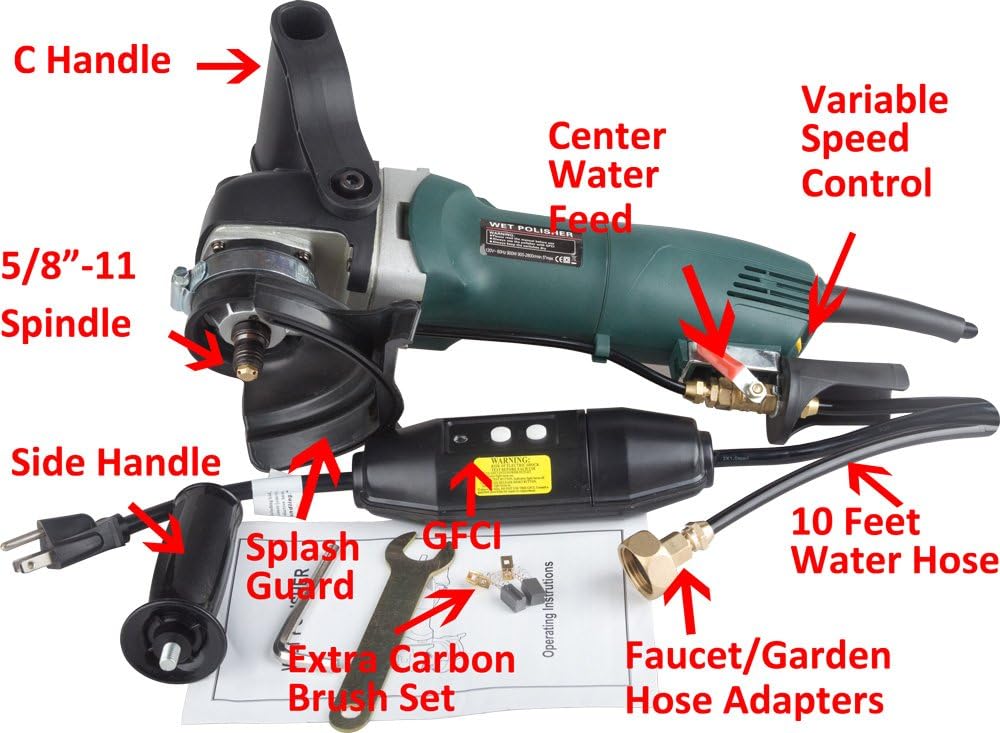 5" Variable Speed Wet Stone Polisher Grinder Kit N48166