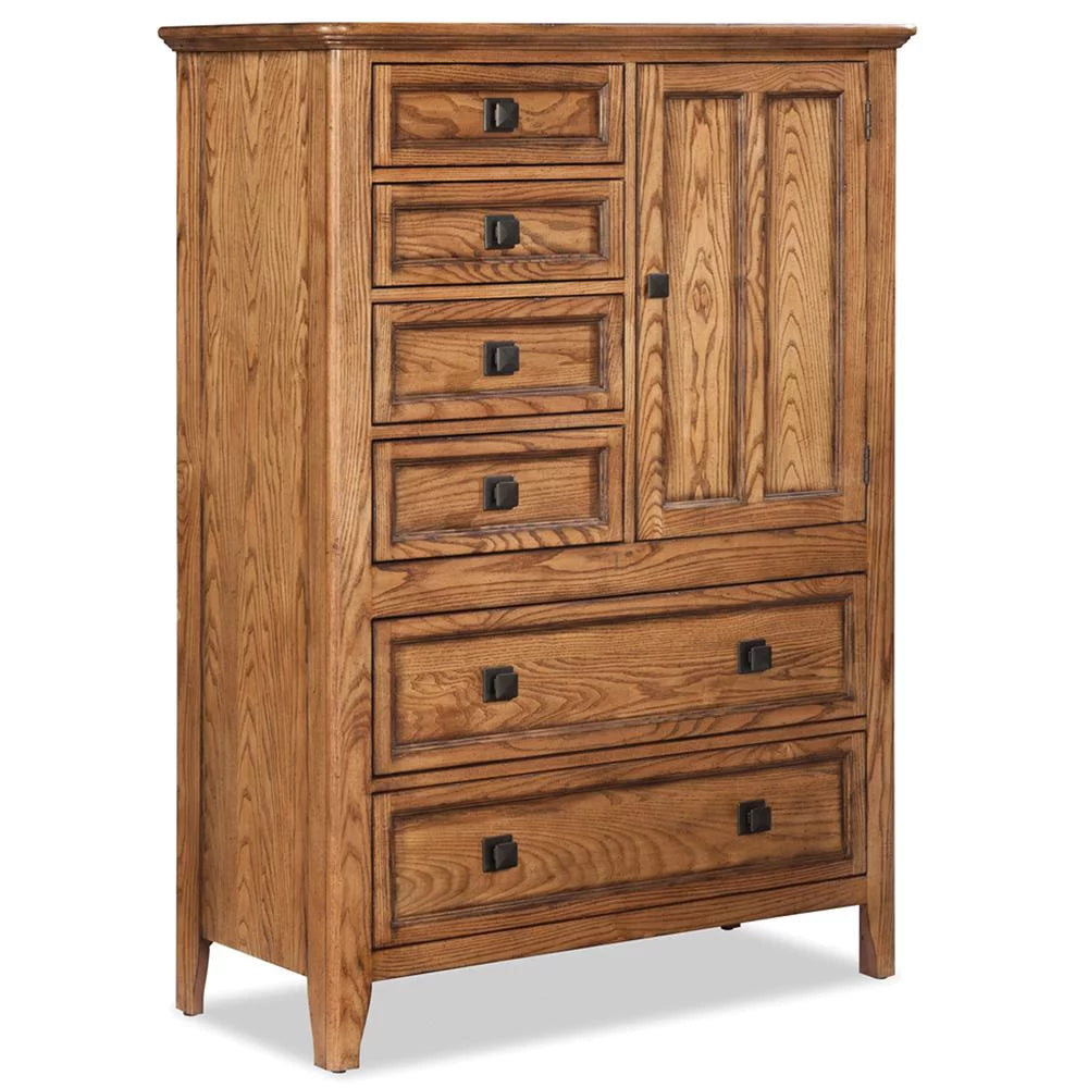 6 Drawer 1 Door Chest in Brushed Ash A4284