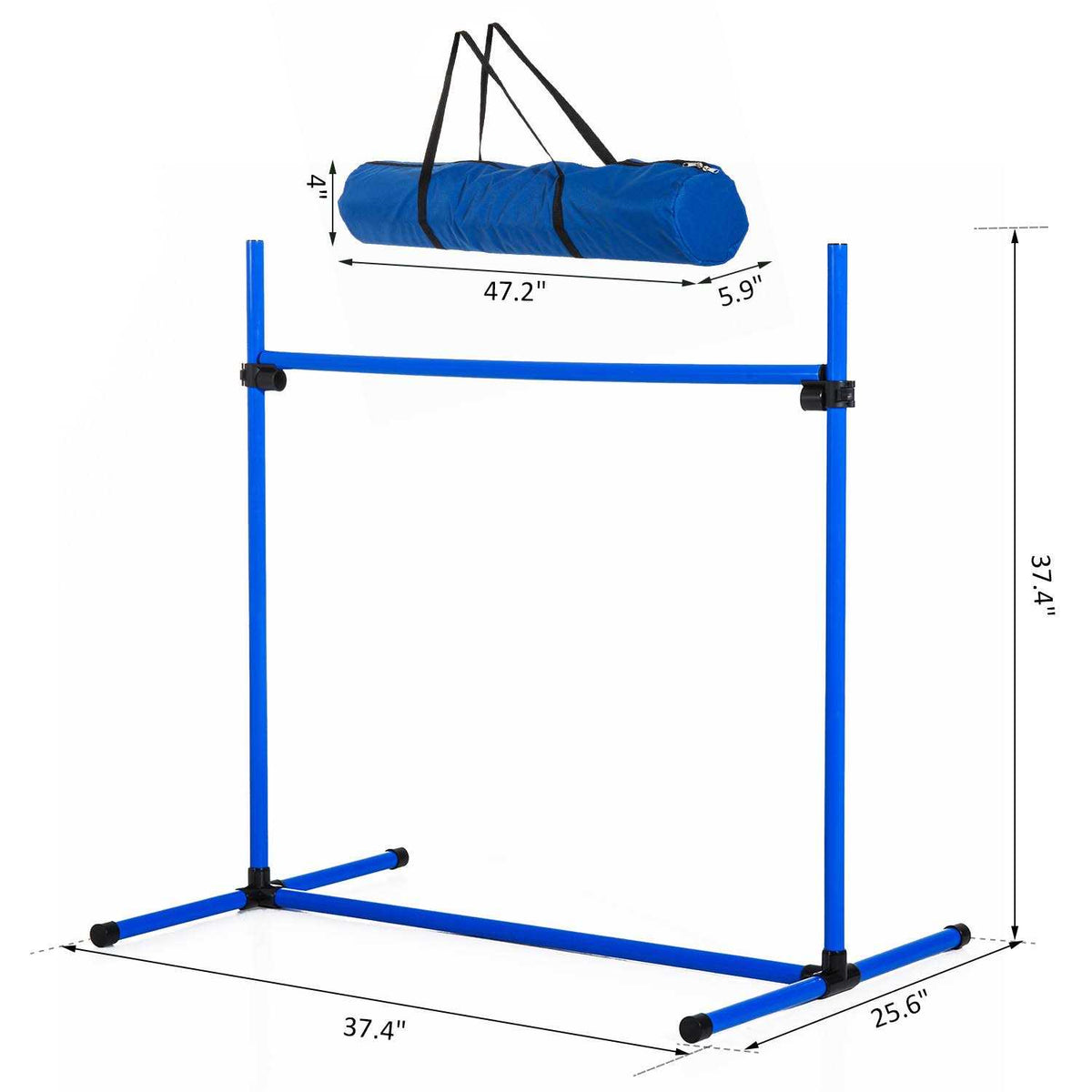 4 Piece Dog Agility Equipment with Adjustable Height Jump Bars H2853