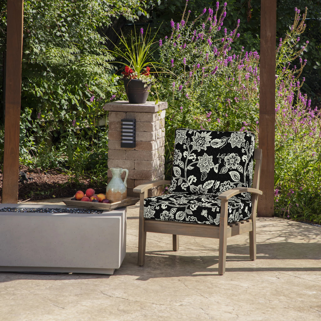 PolyFill Outdoor Deep Seating Cushion Set, 24 x 24, Water Repellant, Fade Resistant, Tufted F199