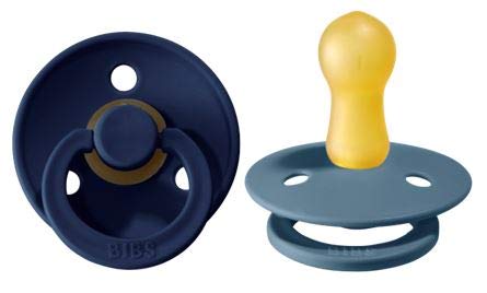 Set of 2 BPA-Free Natural Rubber Baby Pacifiers V690