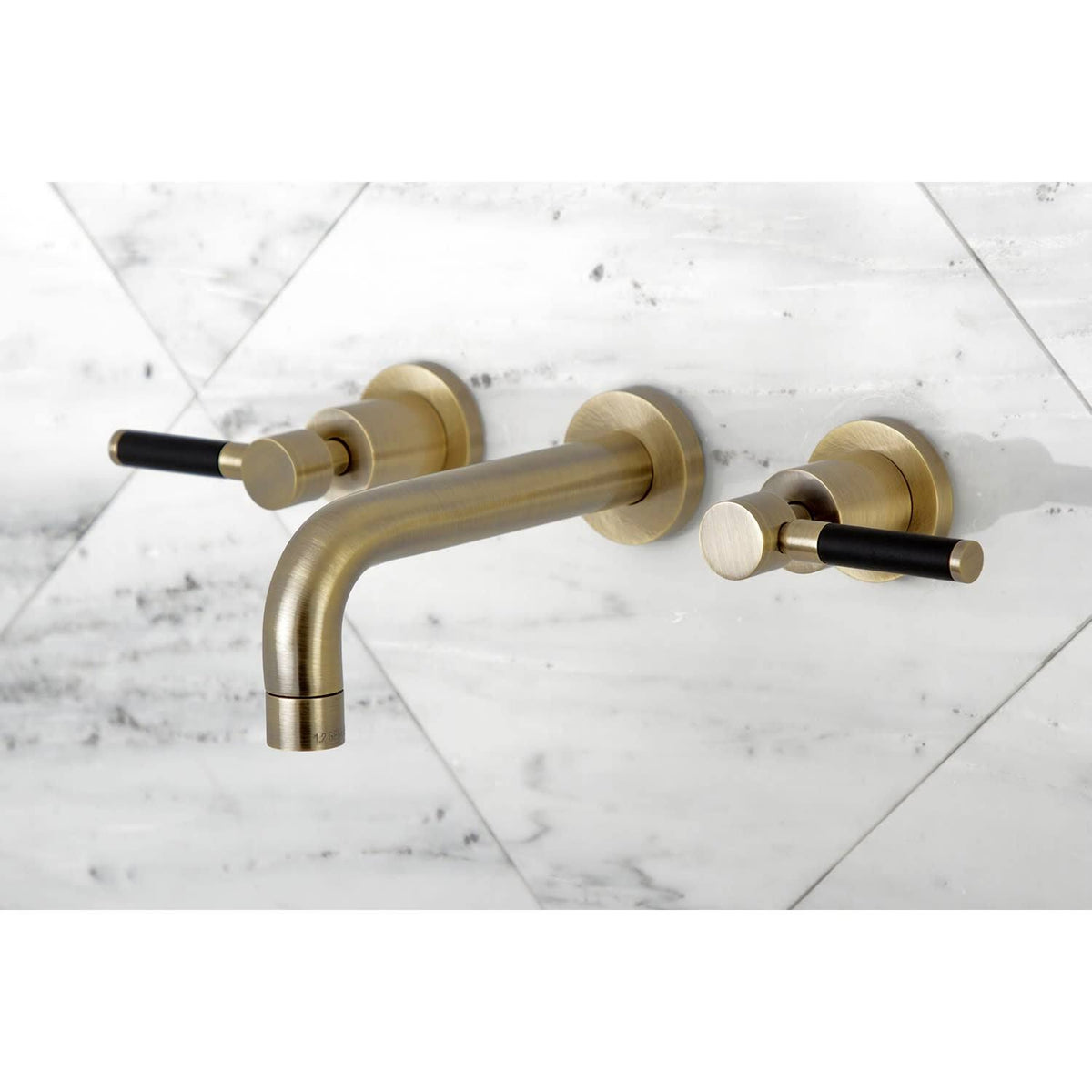 2-Handle Wall Mount Bathroom Faucet, Polished Nickel S2849