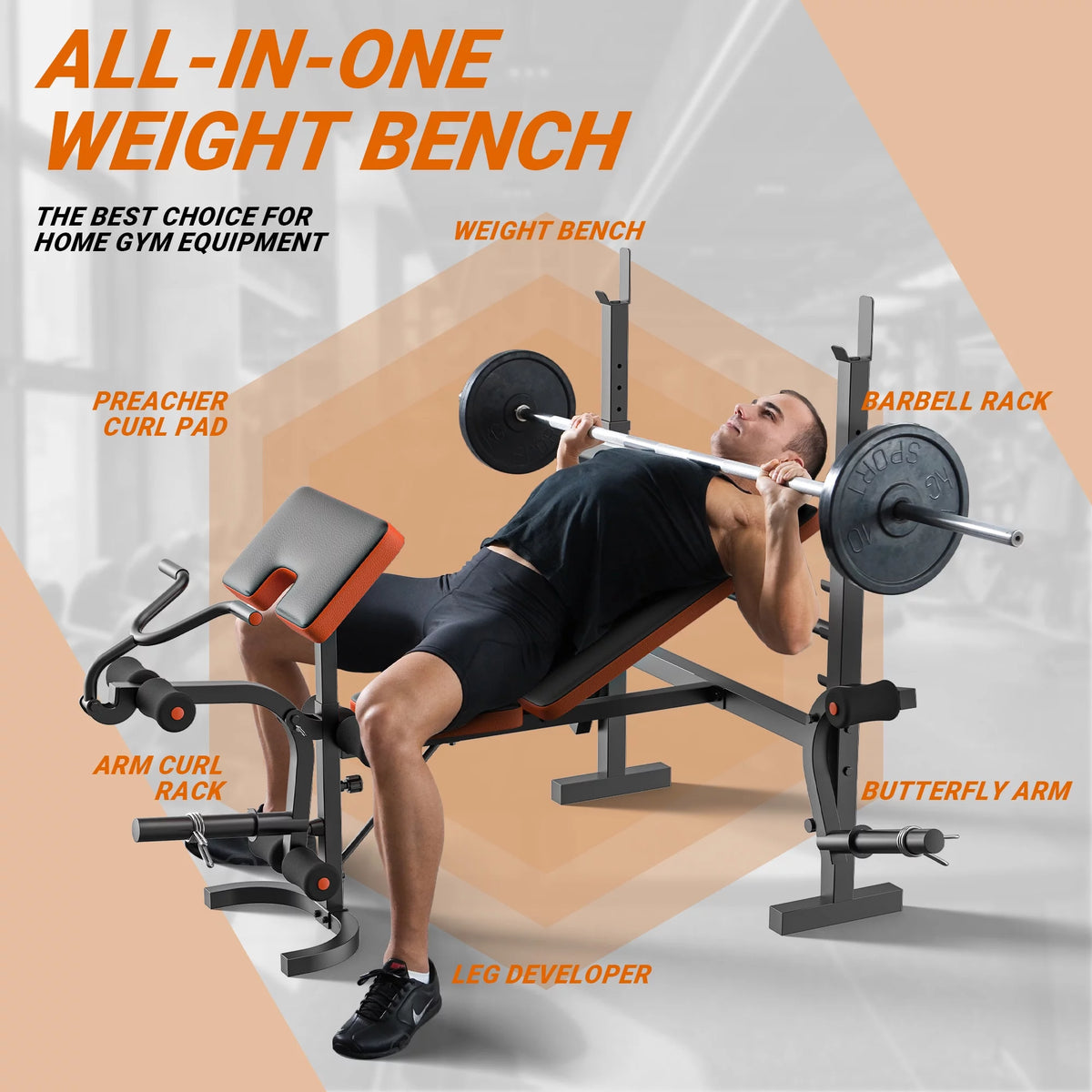 Adjustable Foldable Weight Bench 800 Lbs K227706