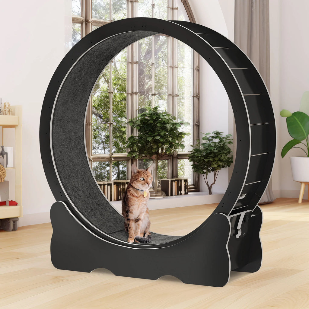 43.3 inch Cat Exercise Wheel with Detachable Carpet Q906