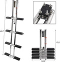 4 Step Dual Vertical Telescopic Boat Dive Ladder with transom mounting Bracket, 316 Stainless Steel Sport Ladder O430