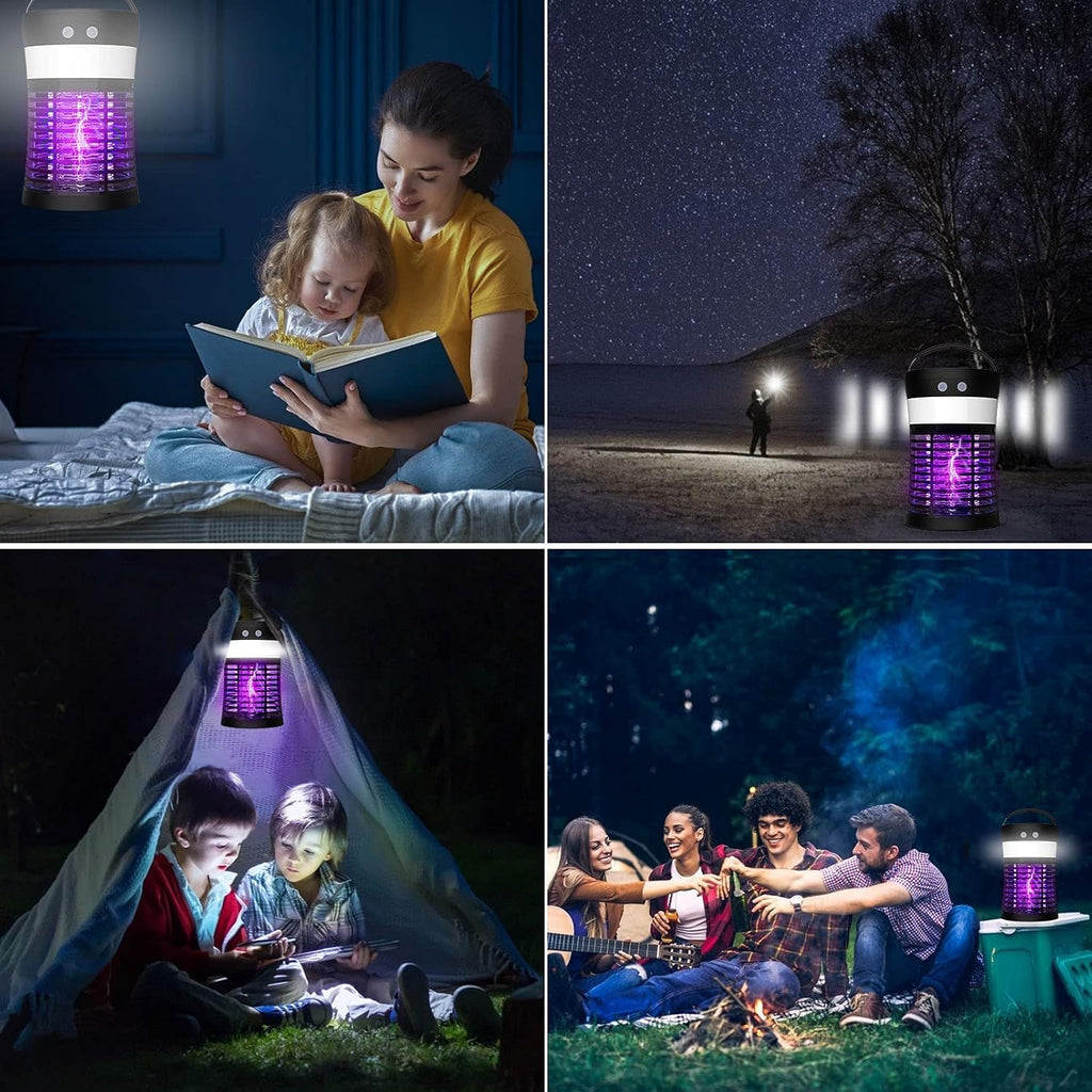 Solar Powered Electric Bug Zapper with Camping Lantern Z45782