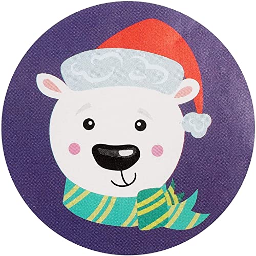 1,000-Piece Self-Adhesive Round Christmas Stickers A37915