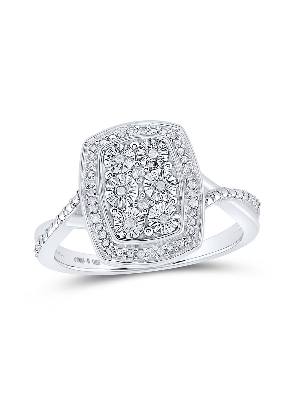 Round Diamond Cluster Ring 1/12 Cttw Y318