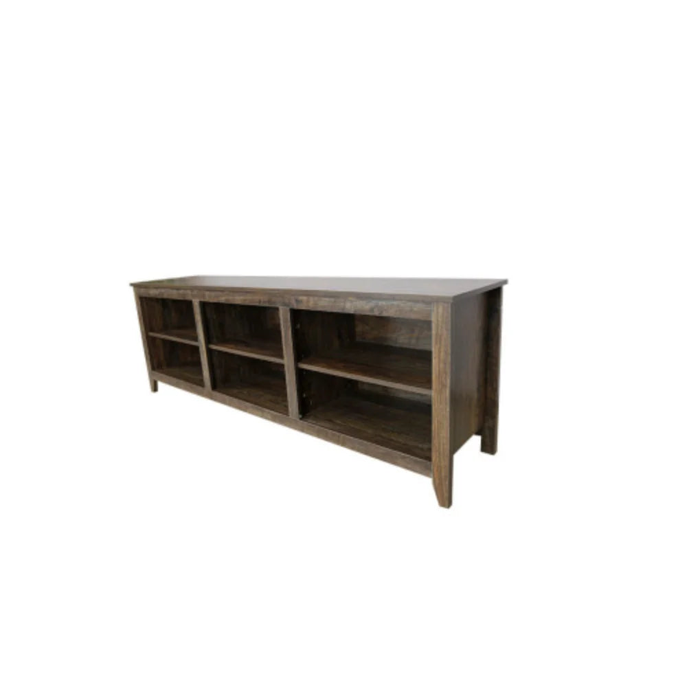 Brown 70 Inch TV Media Console with 3 Storage Cabinets O79110