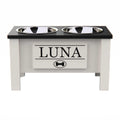 Personalized Elevated Dog Bowl Stand with Internal Storage J752477