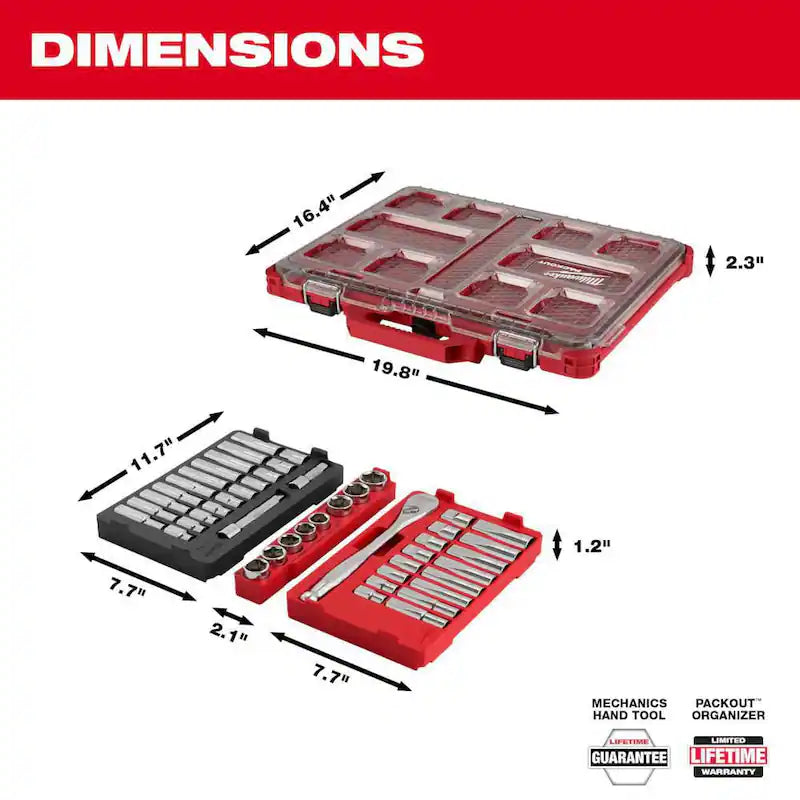1/2 in. Drive SAE/Metric Ratchet and Socket Mechanics Tool Set (47-Piece) F43352