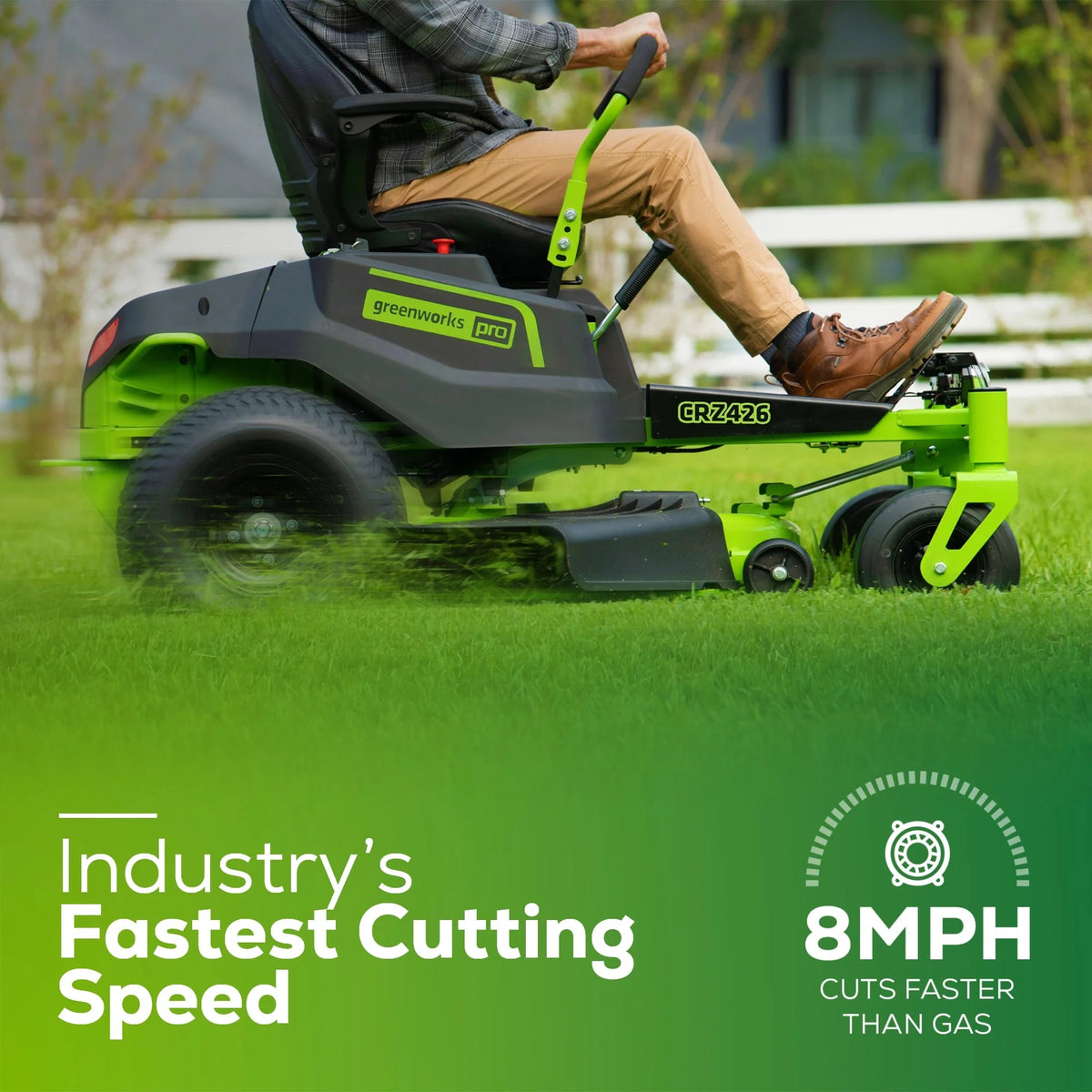 60V 42" Electric Zero Turn Mower with 8 Ah Batteries P287693