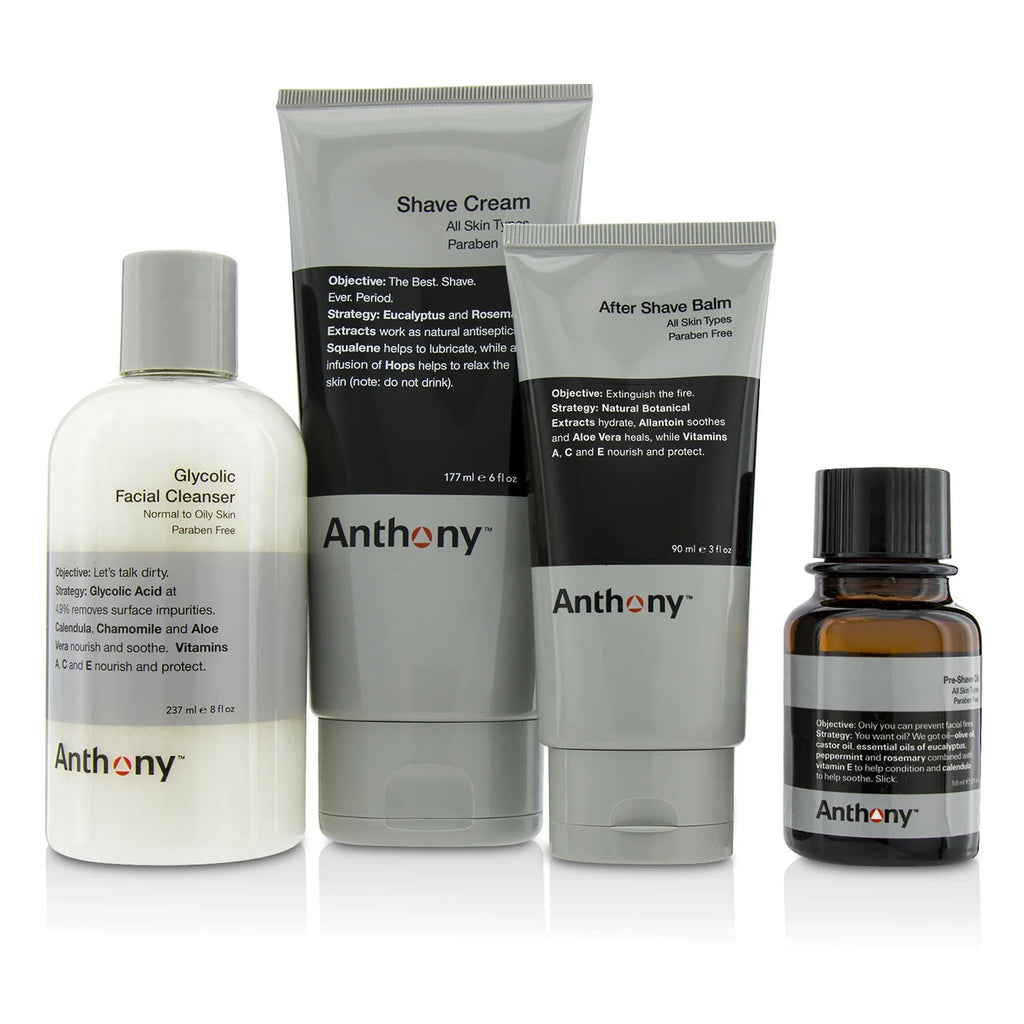 Shave Kit: Cleanser + Pre-Shave Oil + Shave Cream + After Shave Cream 4pcs K5890