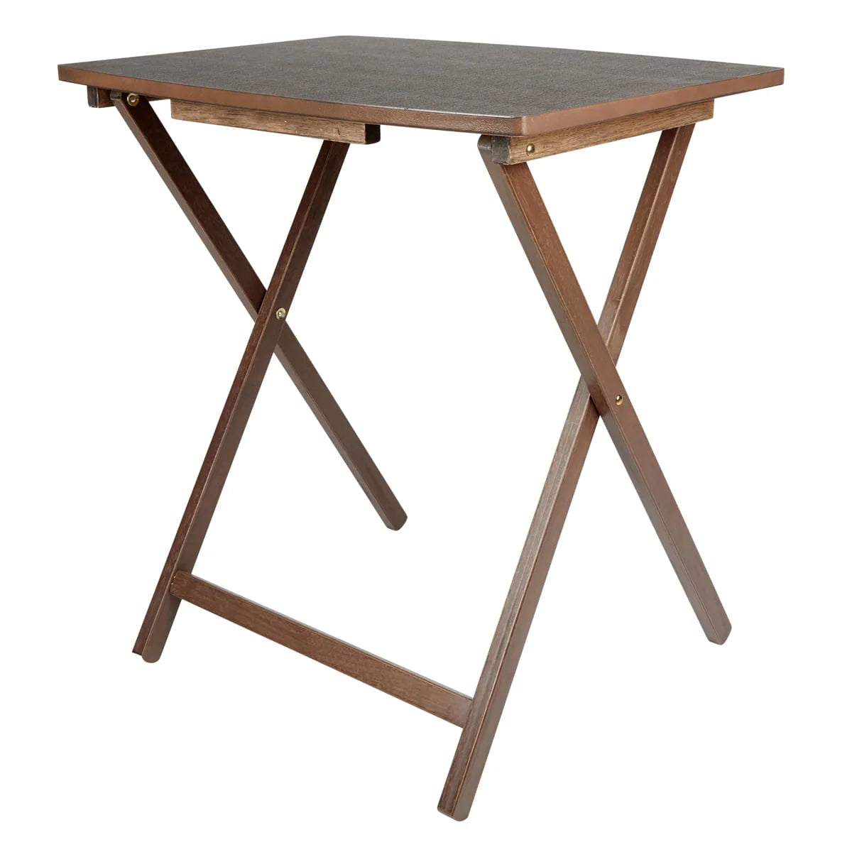 Oversized Single Folding Tray Table Rustic Gray B69531