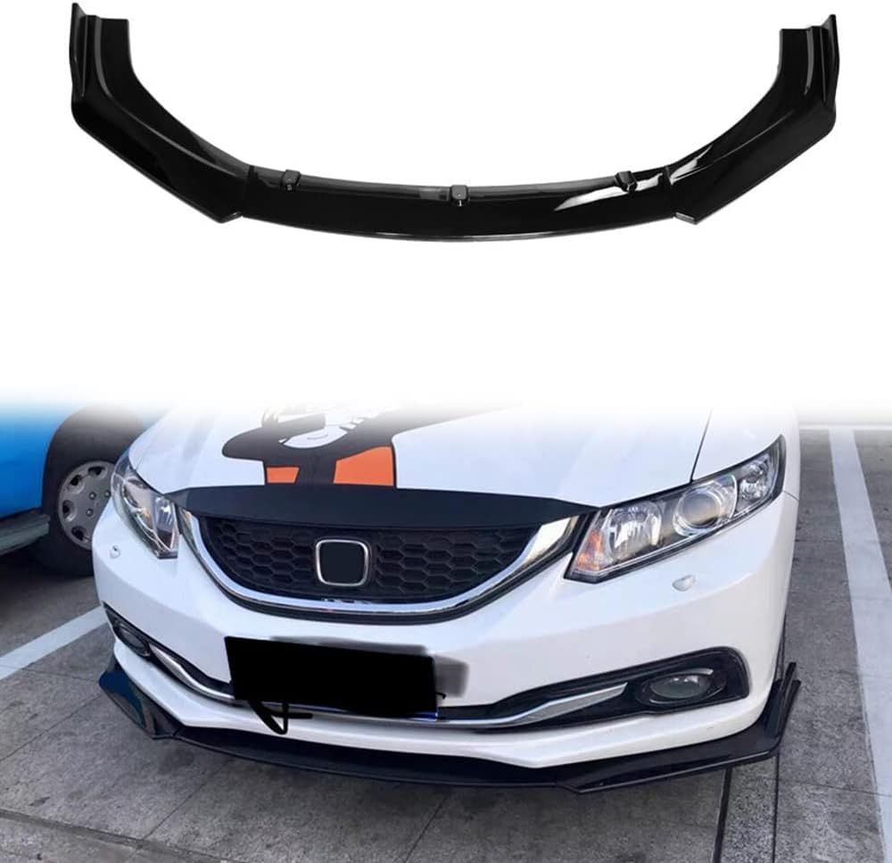 Gloss Black 3pcs/Set ABS Front Bumper Lip Splitter J4468